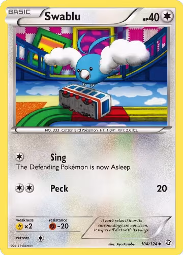 Swablu (104) (104/124), Dragons Exalted — Pokémon card price