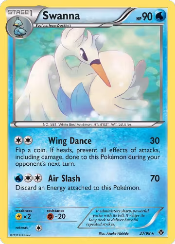 Swanna (27/98), Emerging Powers — Pokémon card price