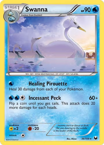 Swanna (36/108), Dark Explorers — Pokémon card price