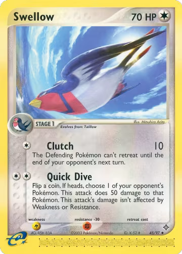 Swellow (45/97), EX Dragon — Pokémon card price