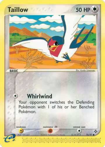 Taillow (76/97), EX Dragon — Pokémon card price