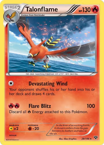 Talonflame (28/146), XY Base Set — Pokémon card price