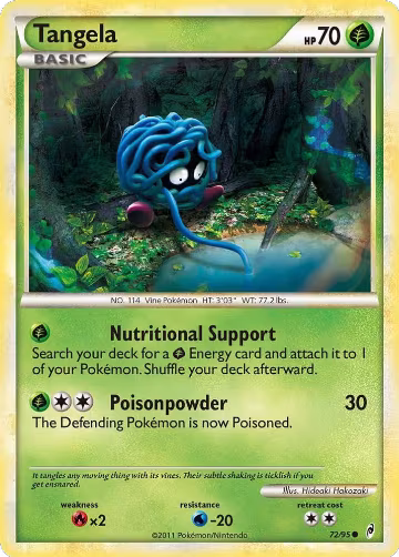 Tangela (72/95), Call of Legends — Pokémon card price