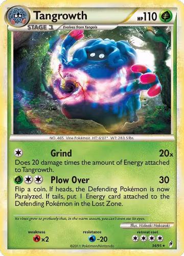 Tangrowth (34/95), Call of Legends — Pokémon card price