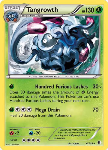 Tangrowth (6/149), Boundaries Crossed — Pokémon card price