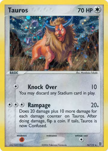 Tauros (16/112), EX FireRed & LeafGreen — Pokémon card price