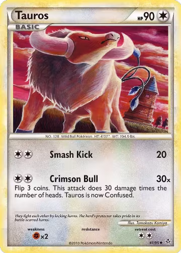 Tauros (41/95), Unleashed — Pokémon card price
