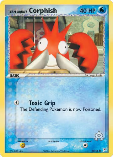 Team Aqua's Corphish - 50/95 (50/95), EX Team Magma vs Team Aqua — Pokémon card price