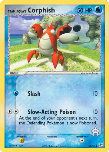 Team Aqua's Corphish - 51/95 (51/95), EX Team Magma vs Team Aqua — Pokémon card price