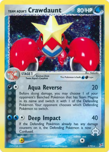 Team Aqua's Crawdaunt - 2/95 (2/95), EX Team Magma vs Team Aqua — Pokémon card price