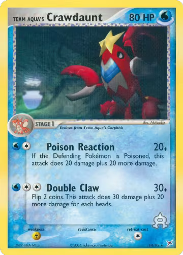 Team Aqua's Crawdaunt - 14/95 (14/95), EX Team Magma vs Team Aqua — Pokémon card price