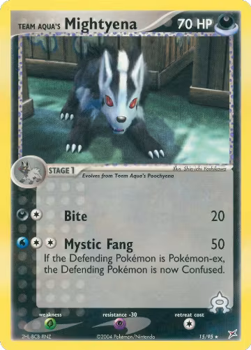 Team Aqua's Mightyena - 15/95 (15/95), EX Team Magma vs Team Aqua — Pokémon card price