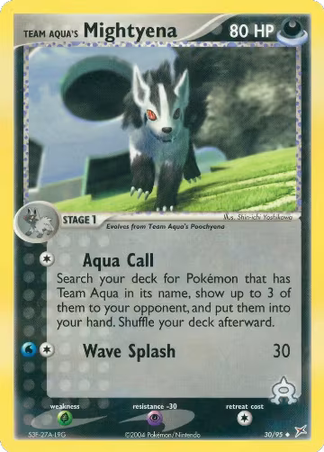 Team Aqua's Mightyena - 30/95 (30/95), EX Team Magma vs Team Aqua — Pokémon card price
