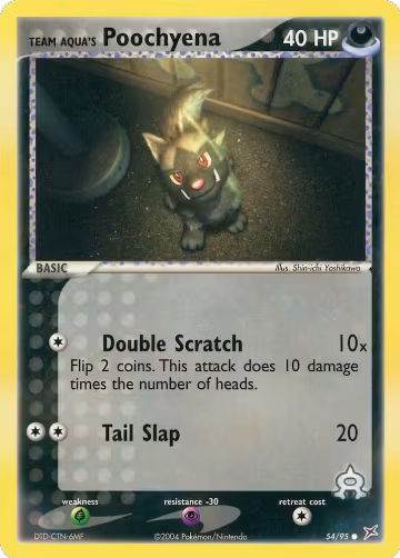 Team Aqua's Poochyena - 54/95 (54/95), EX Team Magma vs Team Aqua — Pokémon card price