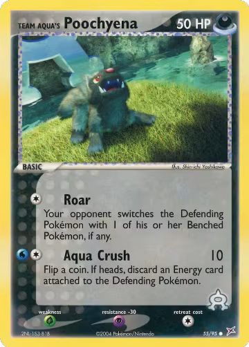 Team Aqua's Poochyena - 55/95 (55/95), EX Team Magma vs Team Aqua — Pokémon card price