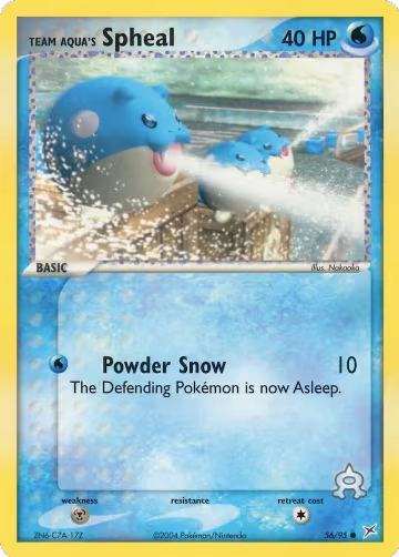 Team Aqua's Spheal - 56/95 (56/95), EX Team Magma vs Team Aqua — Pokémon card price