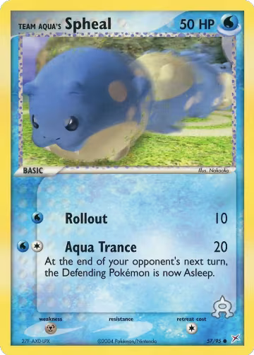 Team Aqua's Spheal - 57/95 (57/95), EX Team Magma vs Team Aqua — Pokémon card price