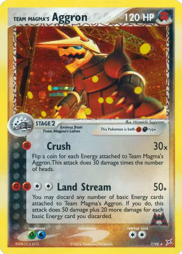 Team Magma's Aggron (7/95), EX Team Magma vs Team Aqua — Pokémon card price