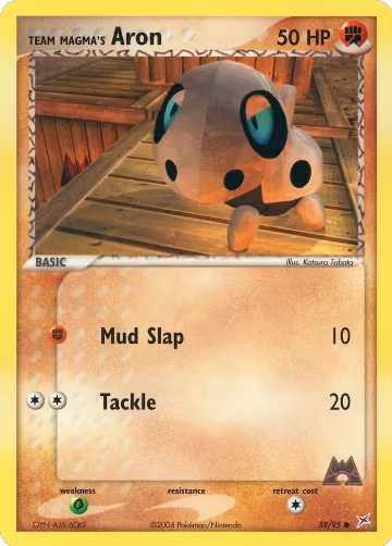 Team Magma's Aron - 58/95 (58/95), EX Team Magma vs Team Aqua — Pokémon card price