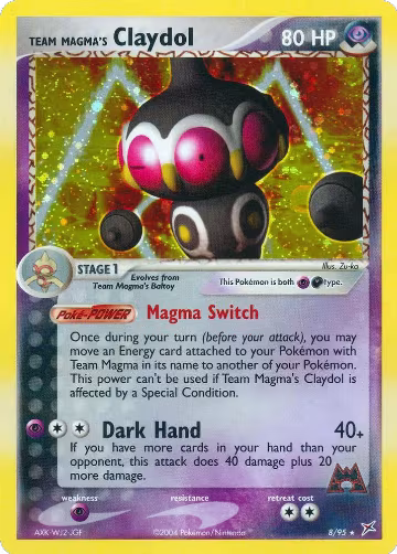 Team Magma's Claydol - 8/95 (8/95), EX Team Magma vs Team Aqua — Pokémon card price