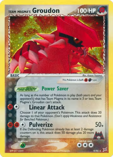 Team Magma's Groudon (9/95), EX Team Magma vs Team Aqua — Pokémon card price