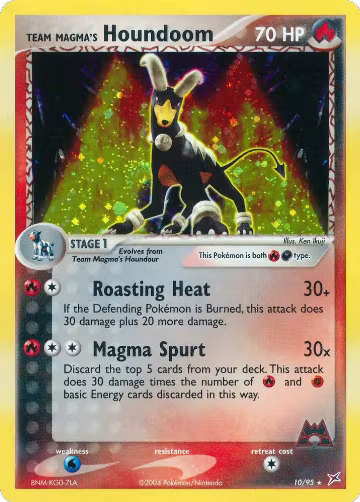 Team Magma's Houndoom - 10/95 (10/95), EX Team Magma vs Team Aqua — Pokémon card price