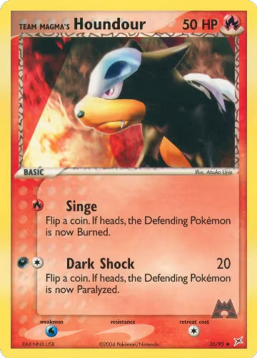 Team Magma's Houndour - 35/95 (35/95), EX Team Magma vs Team Aqua — Pokémon card price