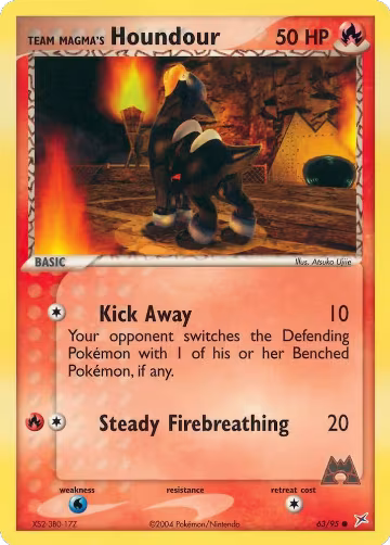 Team Magma's Houndour - 63/95 (63/95), EX Team Magma vs Team Aqua — Pokémon card price