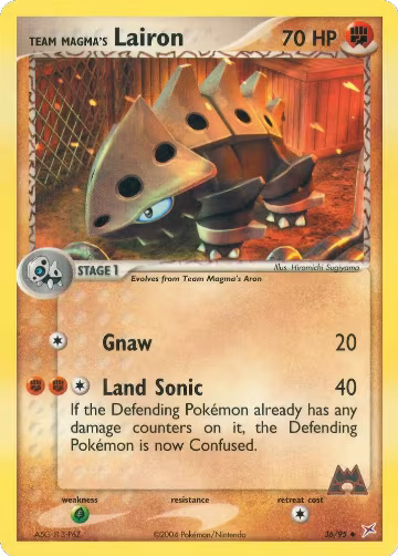 Team Magma's Lairon - 36/95 (36/95), EX Team Magma vs Team Aqua — Pokémon card price