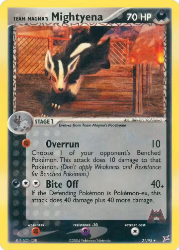 Team Magma's Mightyena - 21/95 (21/95), EX Team Magma vs Team Aqua — Pokémon card price
