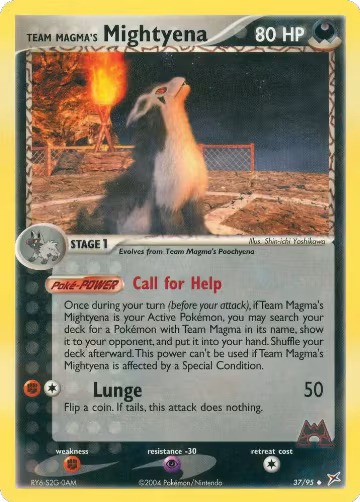 Team Magma's Mightyena - 37/95 (37/95), EX Team Magma vs Team Aqua — Pokémon card price