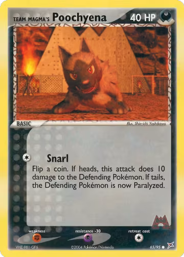 Team Magma's Poochyena - 65/95 (65/95), EX Team Magma vs Team Aqua — Pokémon card price