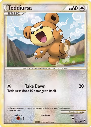Teddiursa (65/95), Unleashed — Pokémon card price