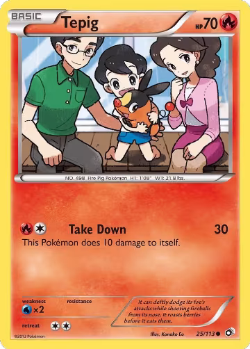 Tepig (25/113), Legendary Treasures — Pokémon card price