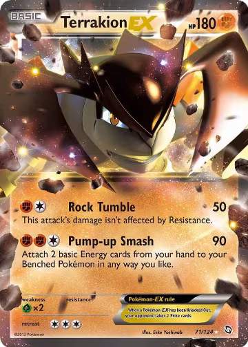 Terrakion EX (71/124), Dragons Exalted — Pokémon card price