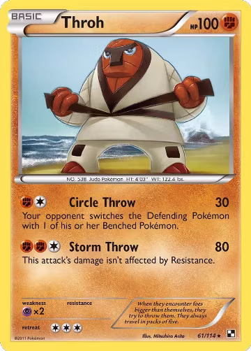 Throh (61/114), Black and White — Pokémon card price