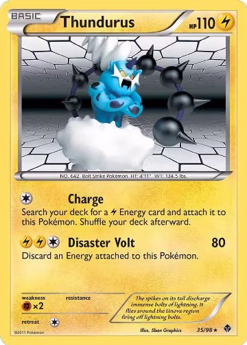 Thundurus (35/98), Emerging Powers — Pokémon card price
