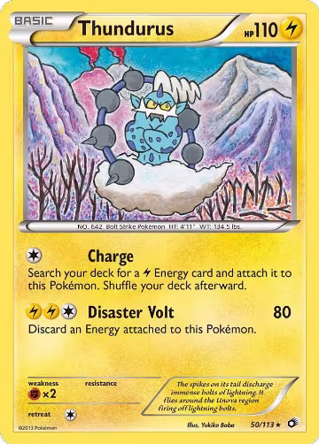 Thundurus (50/113), Legendary Treasures — Pokémon card price