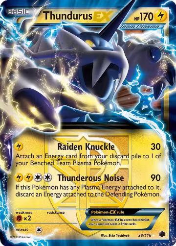 Thundurus EX (Team Plasma) (38/116), Plasma Freeze — Pokémon card price