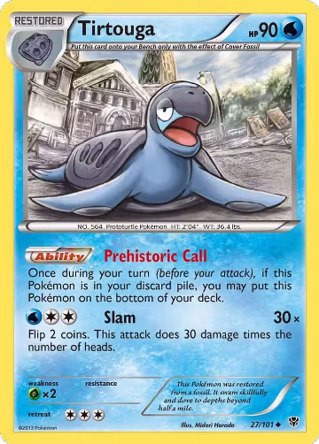 Tirtouga (27/101), Plasma Blast — Pokémon card price