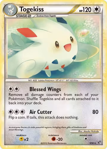 Togekiss (9/90), Undaunted — Pokémon card price