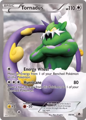 Tornadus (98 Full Art) (98/98) — card price