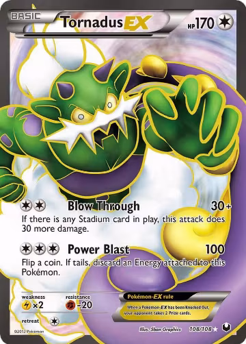 Tornadus EX (108 Full Art) (108/108), Dark Explorers — Pokémon card price