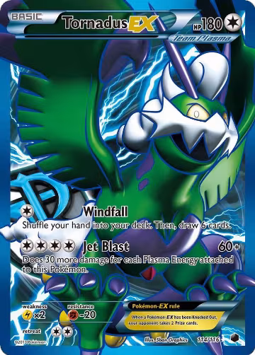 Tornadus EX (Team Plasma) (114 Full Art) (114/116), Plasma Freeze — Pokémon card price