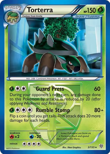 Torterra (Team Plasma) (3/135), Plasma Storm — Pokémon card price