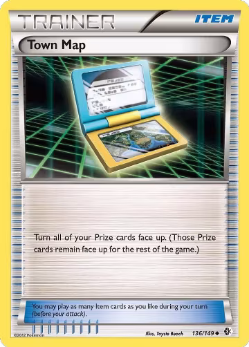 Town Map (136/149), Boundaries Crossed — Pokémon card price
