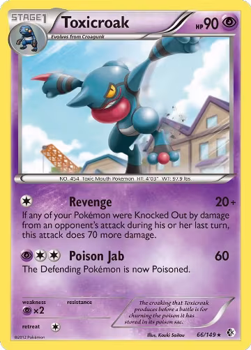 Toxicroak (66/149), Boundaries Crossed — Pokémon card price