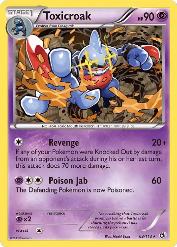 Toxicroak (63/113), Legendary Treasures — Pokémon card price