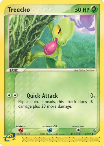 Treecko (80/97), EX Dragon — Pokémon card price