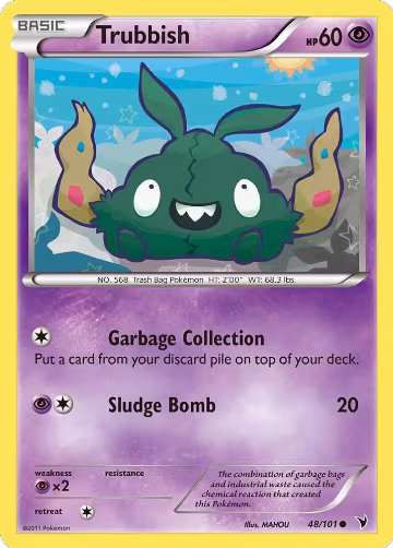 Trubbish (48/101), Noble Victories — Pokémon card price
